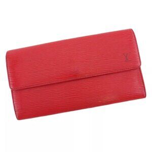 LOUIS VUITTON Long Wallet Epi Leather Authentic USED T20276